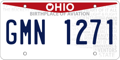 OH license plate GMN1271