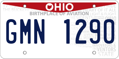 OH license plate GMN1290