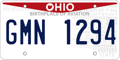 OH license plate GMN1294