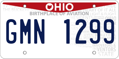 OH license plate GMN1299