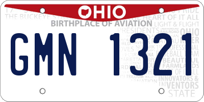 OH license plate GMN1321