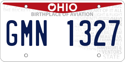 OH license plate GMN1327