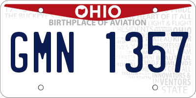 OH license plate GMN1357