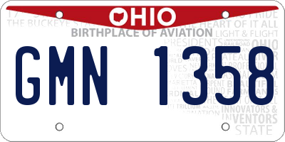 OH license plate GMN1358