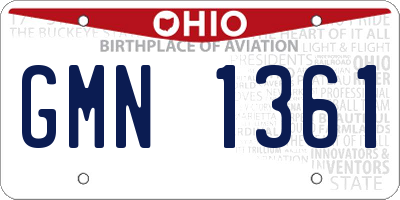 OH license plate GMN1361