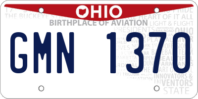 OH license plate GMN1370