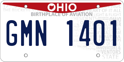 OH license plate GMN1401