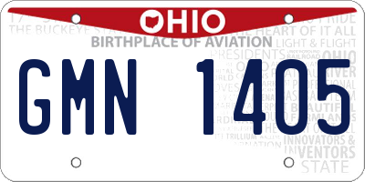 OH license plate GMN1405