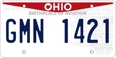 OH license plate GMN1421