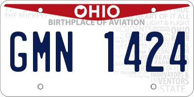 OH license plate GMN1424