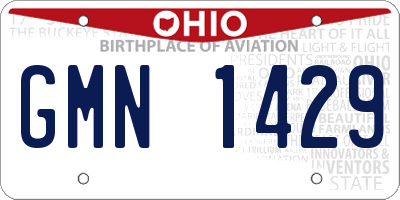 OH license plate GMN1429