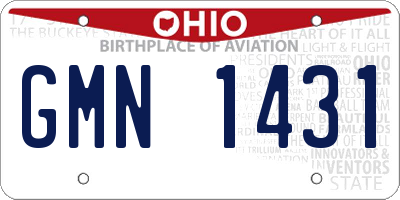 OH license plate GMN1431
