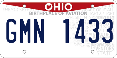 OH license plate GMN1433