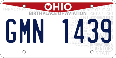 OH license plate GMN1439