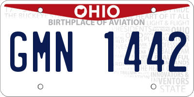 OH license plate GMN1442