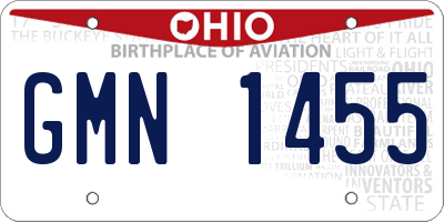 OH license plate GMN1455