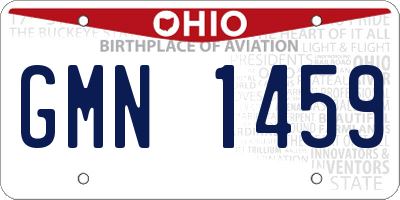 OH license plate GMN1459