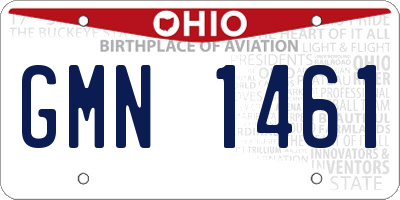 OH license plate GMN1461