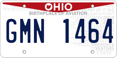 OH license plate GMN1464