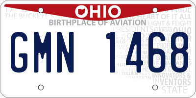 OH license plate GMN1468
