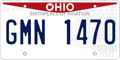 OH license plate GMN1470