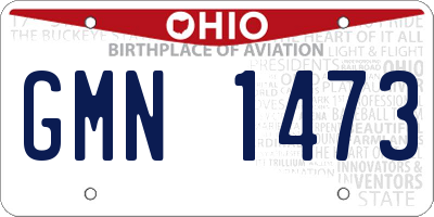 OH license plate GMN1473