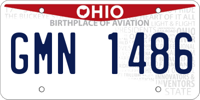 OH license plate GMN1486
