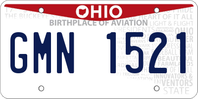 OH license plate GMN1521