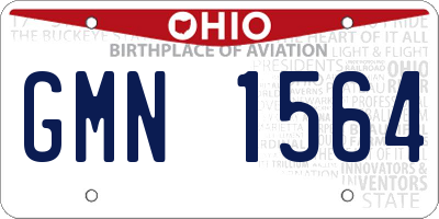 OH license plate GMN1564