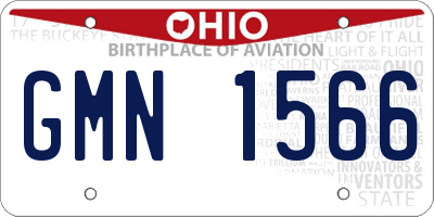 OH license plate GMN1566
