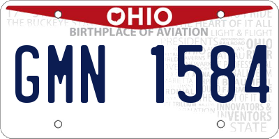 OH license plate GMN1584