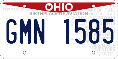 OH license plate GMN1585