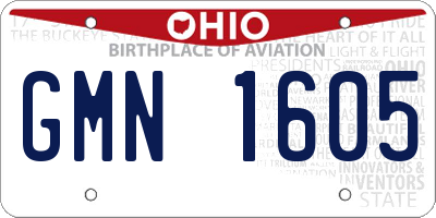 OH license plate GMN1605