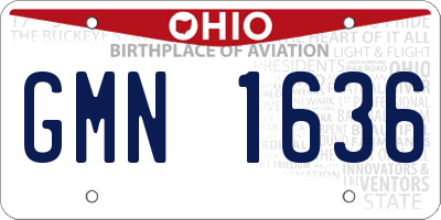 OH license plate GMN1636