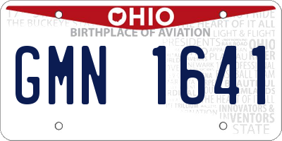 OH license plate GMN1641