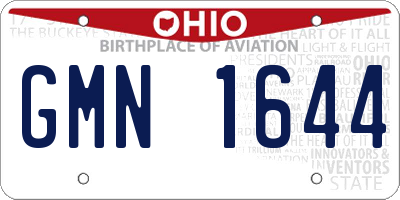 OH license plate GMN1644