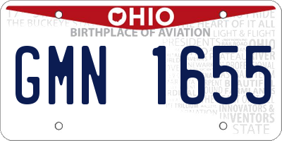 OH license plate GMN1655