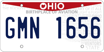 OH license plate GMN1656
