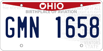 OH license plate GMN1658