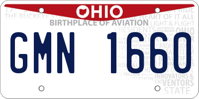 OH license plate GMN1660