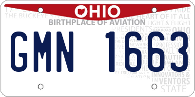 OH license plate GMN1663