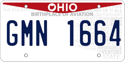 OH license plate GMN1664