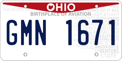 OH license plate GMN1671