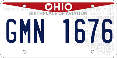 OH license plate GMN1676