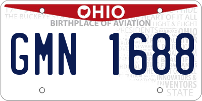 OH license plate GMN1688