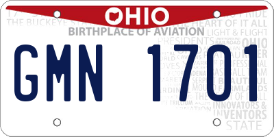 OH license plate GMN1701