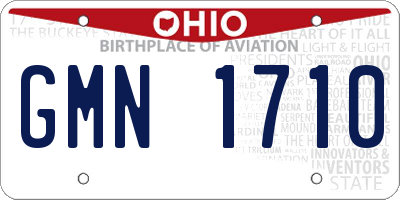 OH license plate GMN1710