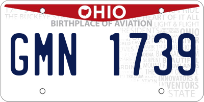 OH license plate GMN1739