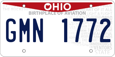 OH license plate GMN1772