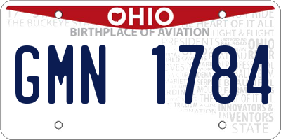 OH license plate GMN1784